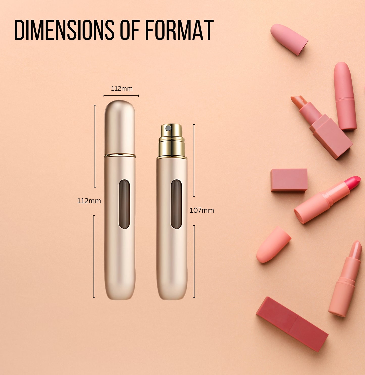 LuxeMist Refillable Glass Perfume Atomizer