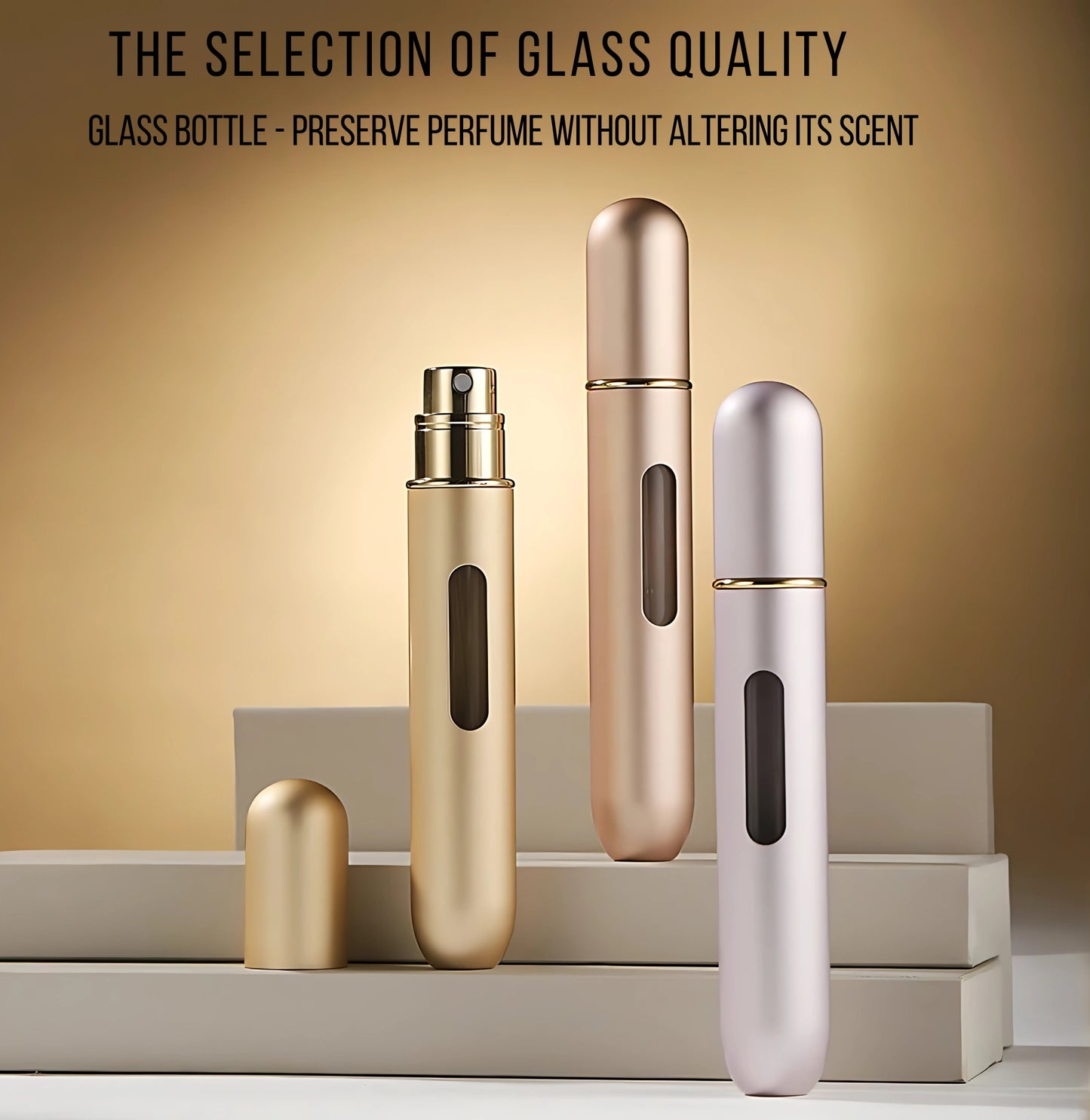 LuxeMist Refillable Glass Perfume Atomizer