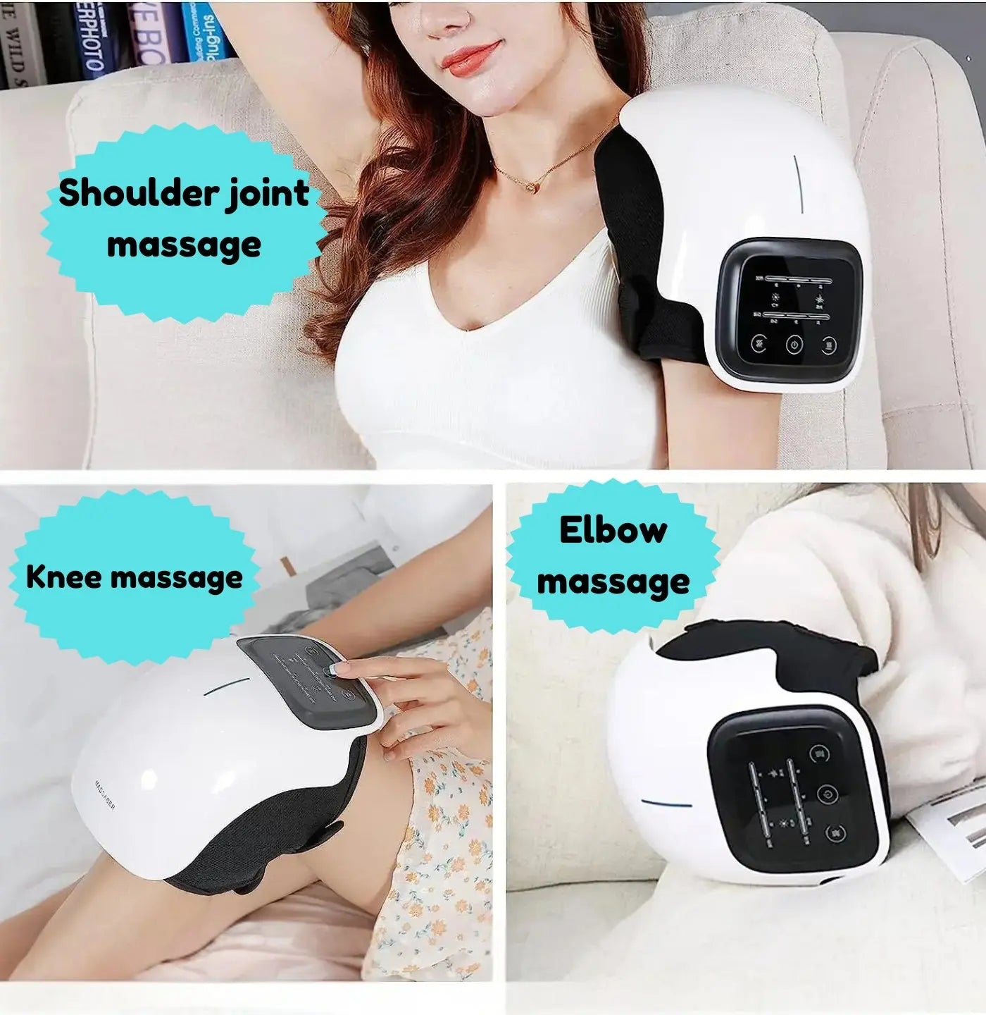 Knee Massager Infrared Heat and Vibration Knee Pain Relief for Swelling Stiff Joints Stretched Ligament and Muscles Injuries Sweet Monkey